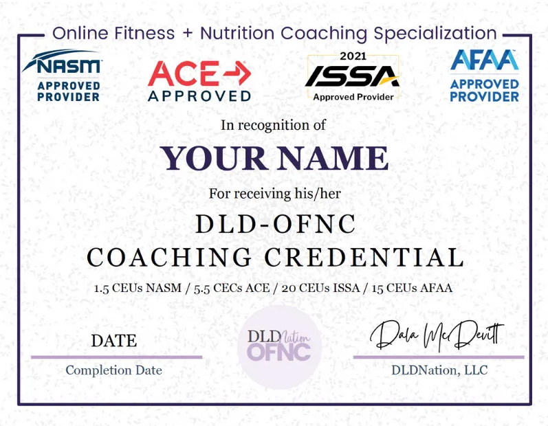 OFNC certificate